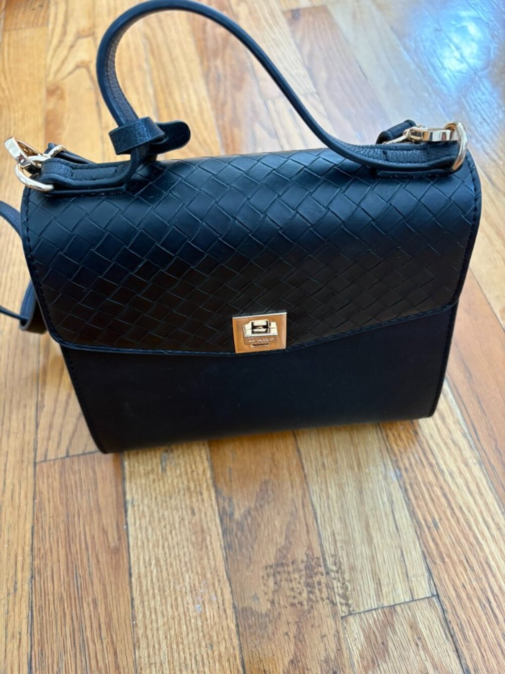 Dune London Black Crossbody Bucket Bag
